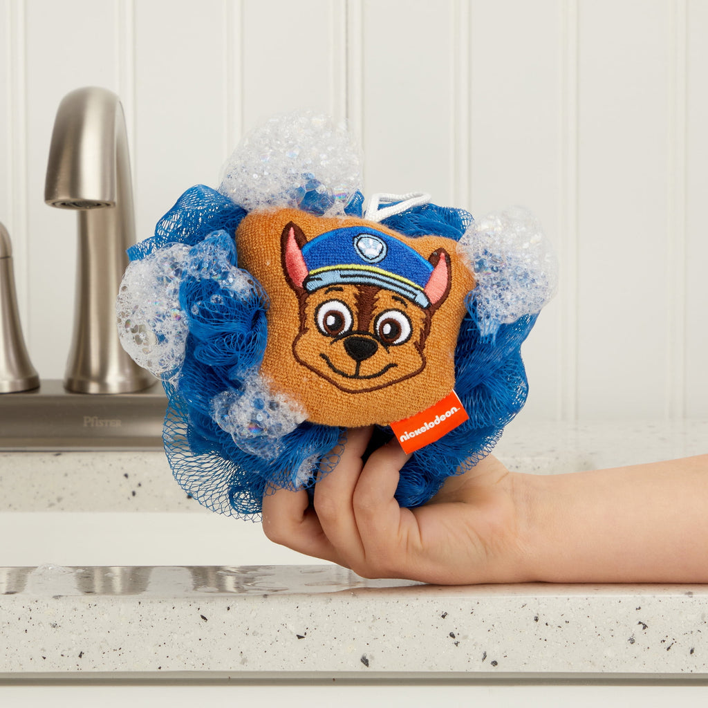 Kids Chase Bath Loofah Pouf, Blue - Image 3