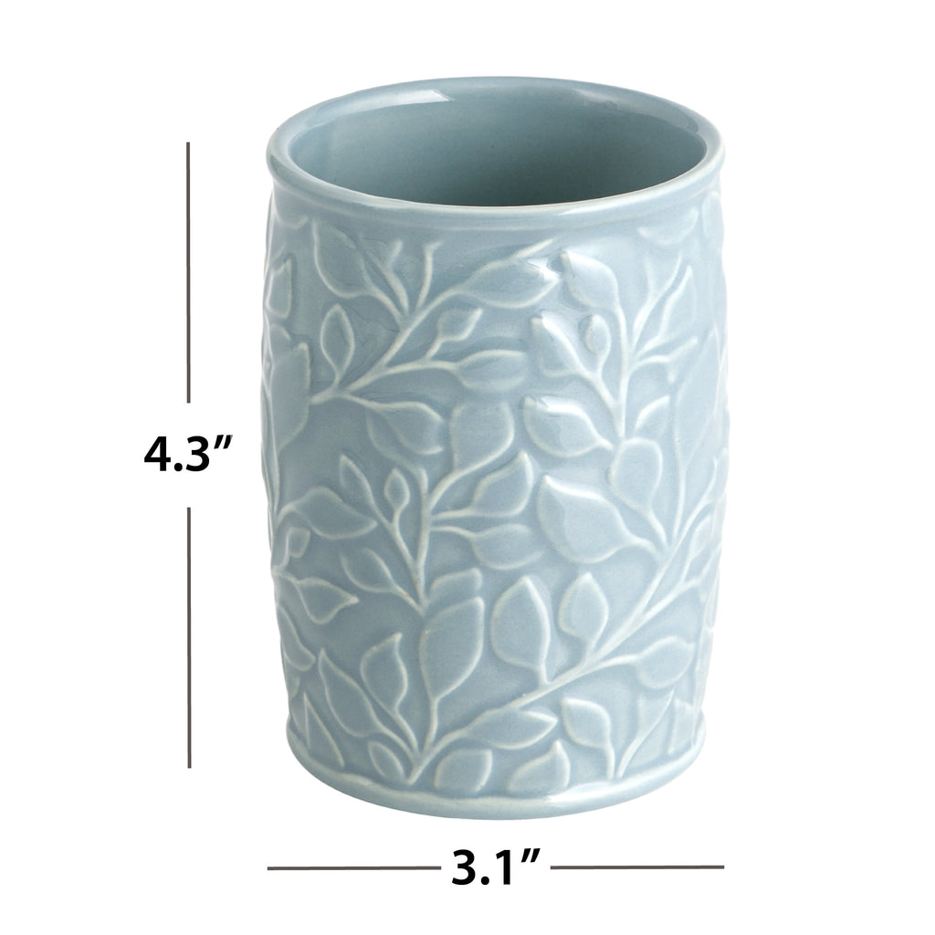Mainstays Floral Ceramic Toothbrush Holder for Adults - Image 4