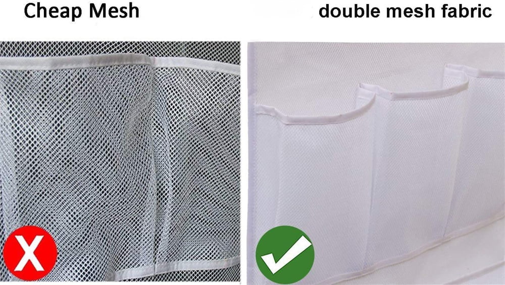 NOGIS 8 Pockets Mesh Shower Organizer Hanging Caddy with Rotating Hanger Quick Dry Bathroom Storage（1 Curtain Rings） - Image 5