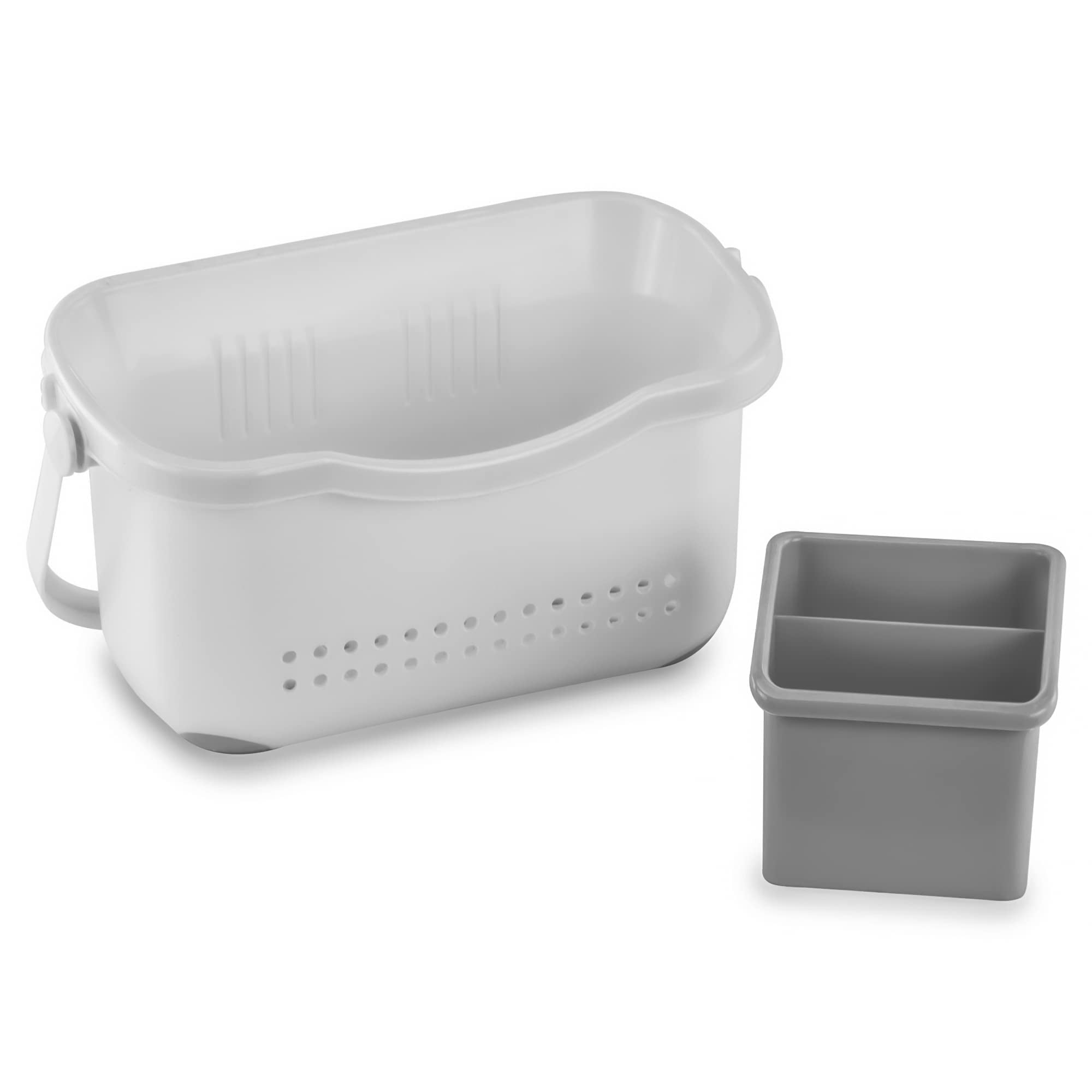 Portable Shower Caddy, Thermoplastic Bath Organizer Basket with Handle and 4 Sections - Image 2