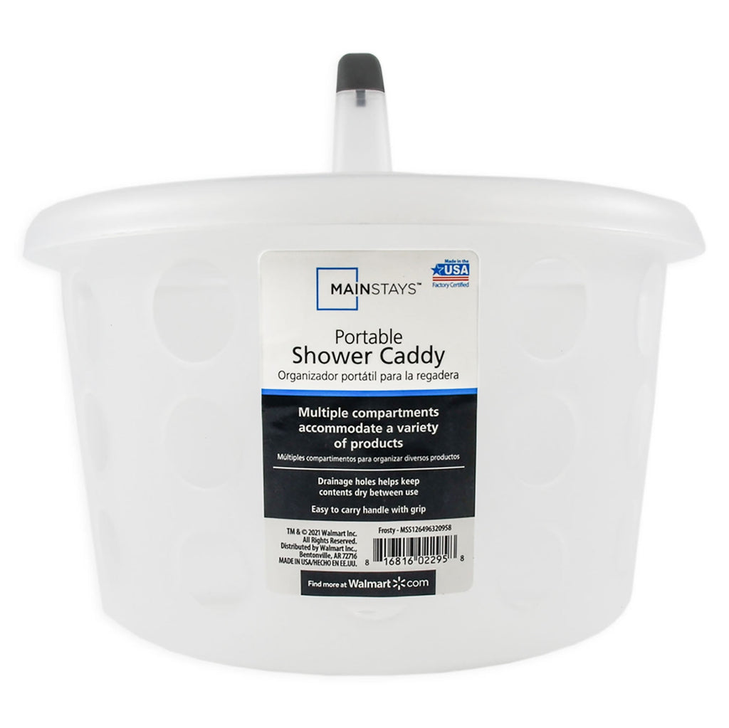 Mainstays Portable Shower Caddy Frosty Plastic - Image 2