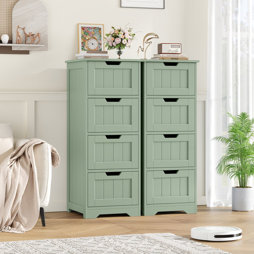 Bathroom Storage Cabinet, Free Standing Narrow Cabinet with 4 Drawers Entryway Storage Organizer for Living Room Bedr... - Image 4