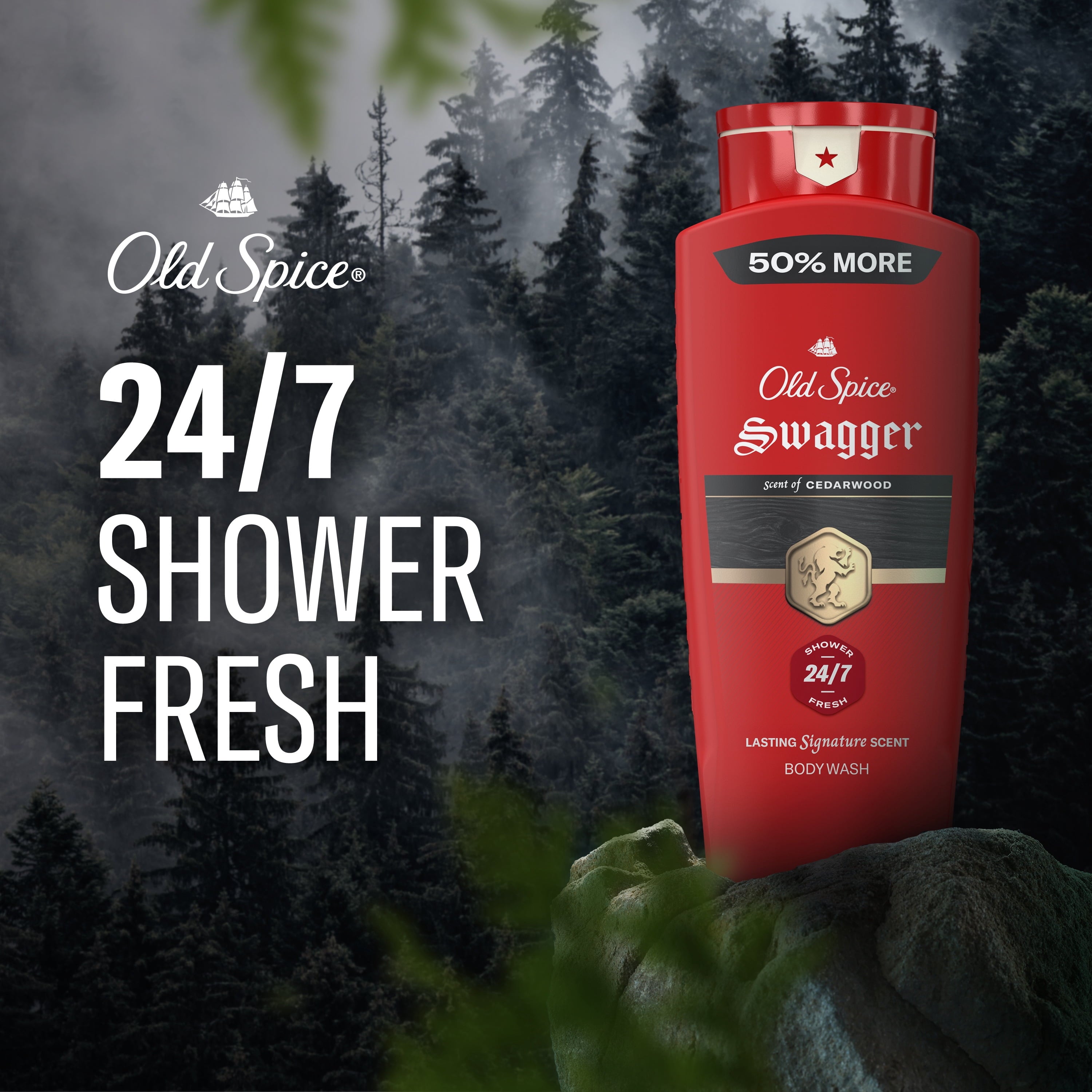 Body Wash, Swagger Cedarwood Scent, 24 fl oz - Image 2