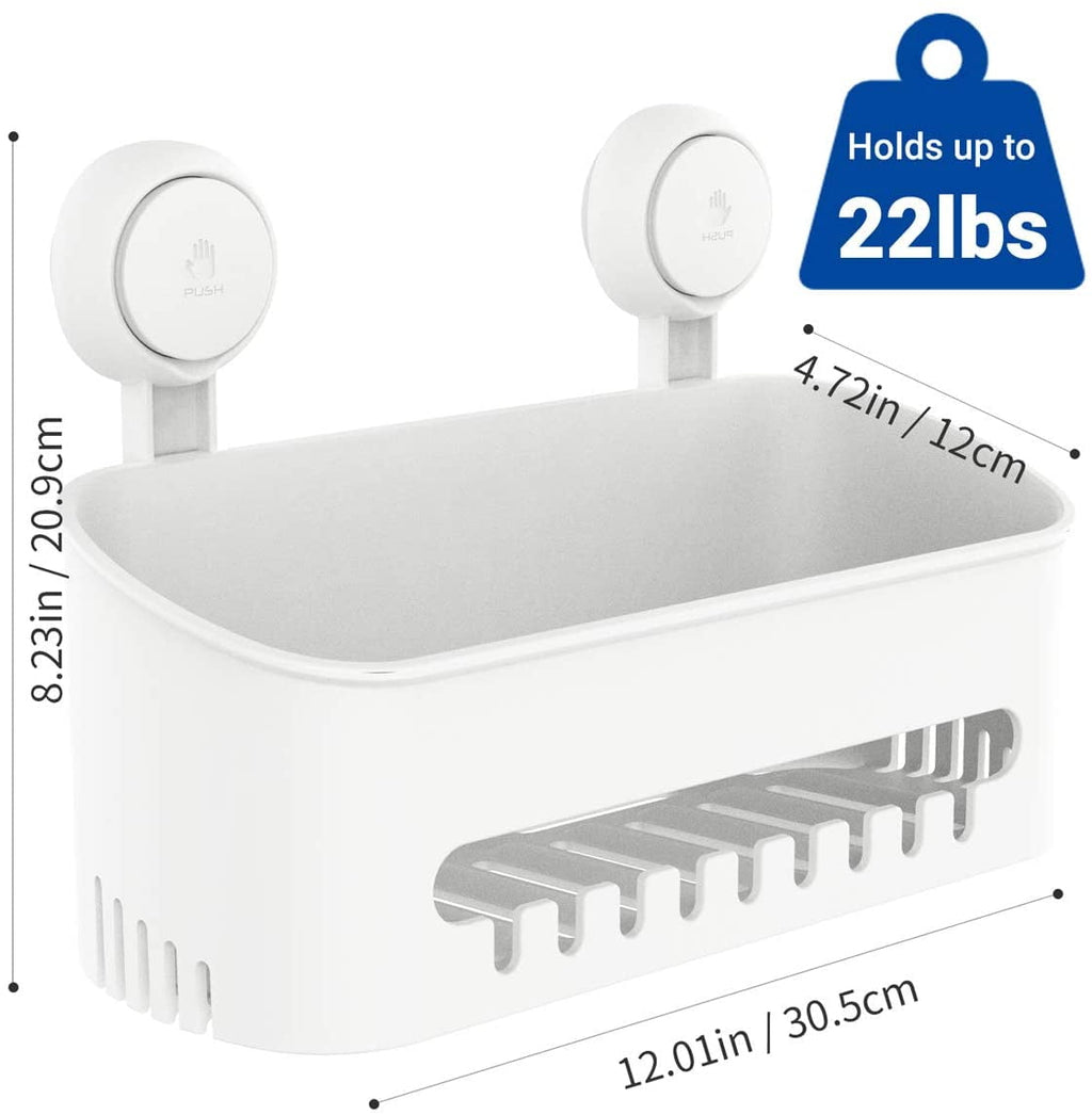Suction Cup No Drilling Shelf Removable Wall Mounted Organizer Perfect Bathroom Storage Waterproof Rustproof Basket f... - Image 2