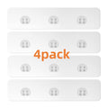 4 Pack Transparent Shower Caddy Adhesive for Replacement,No Drilling,Soap Holder,Bathroom Storage Shelves and Kitchen...