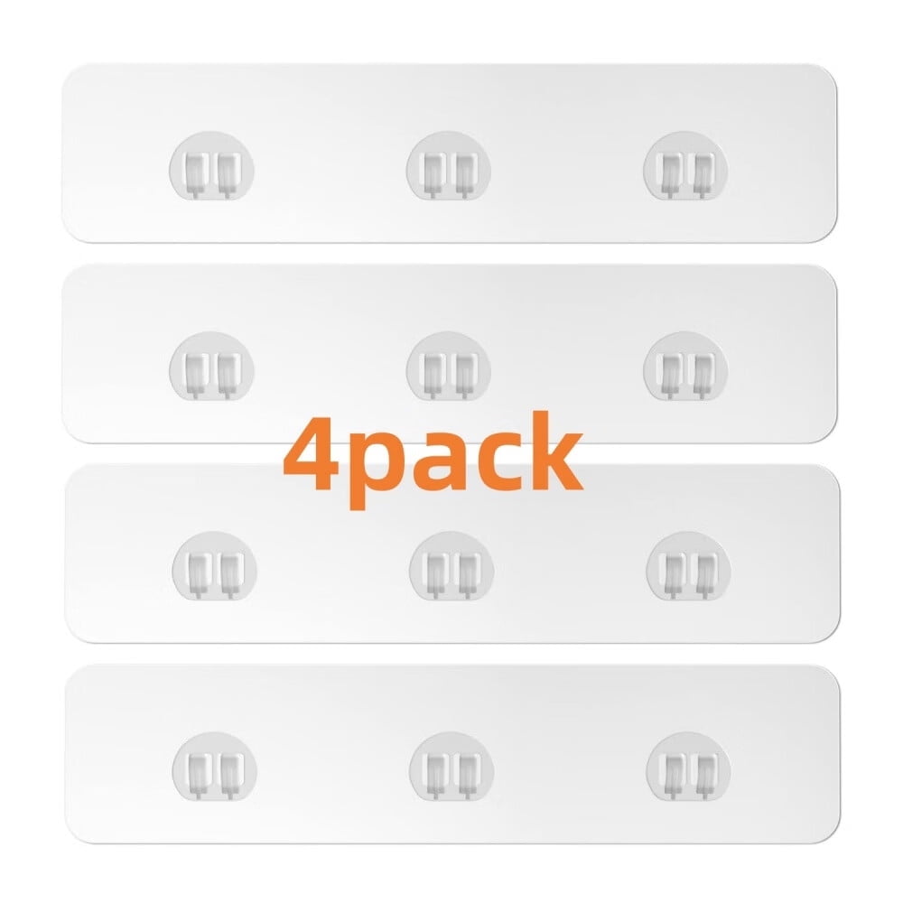4 Pack Transparent Shower Caddy Adhesive for Replacement,No Drilling,Soap Holder,Bathroom Storage Shelves and Kitchen...
