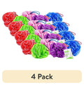 (4 pack) Body Benefits Mesh Tie Dye Loofah, Exfoliating Bath Sponge, Colors May Vary, for Kids, 1 Count