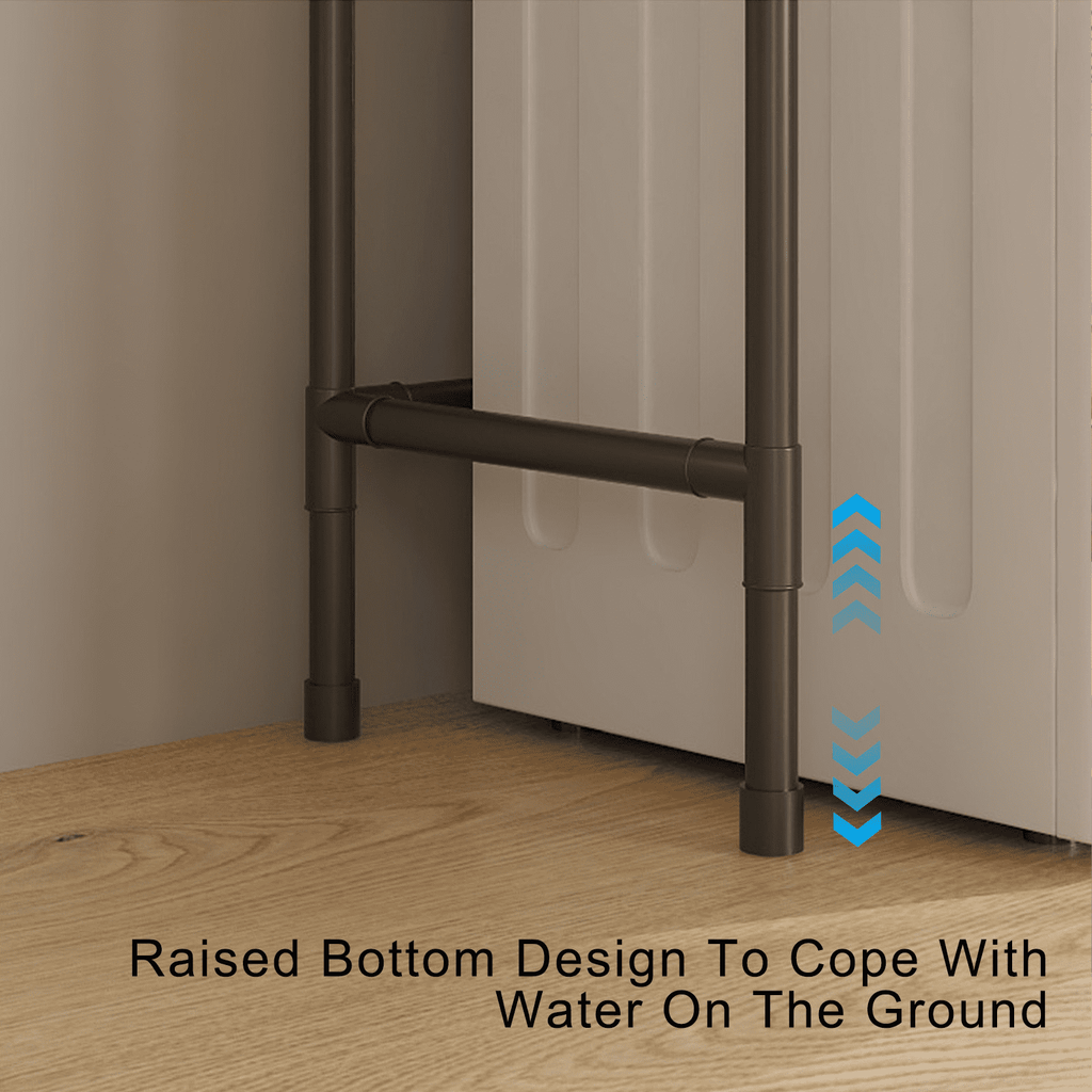 Clearance! Over The Toilet Storage Shelf, 3-Tier Above Toilet Storage Organizer Rack with Hooks, Freestanding Bathroom Tower Shelf Unit for - Image 5