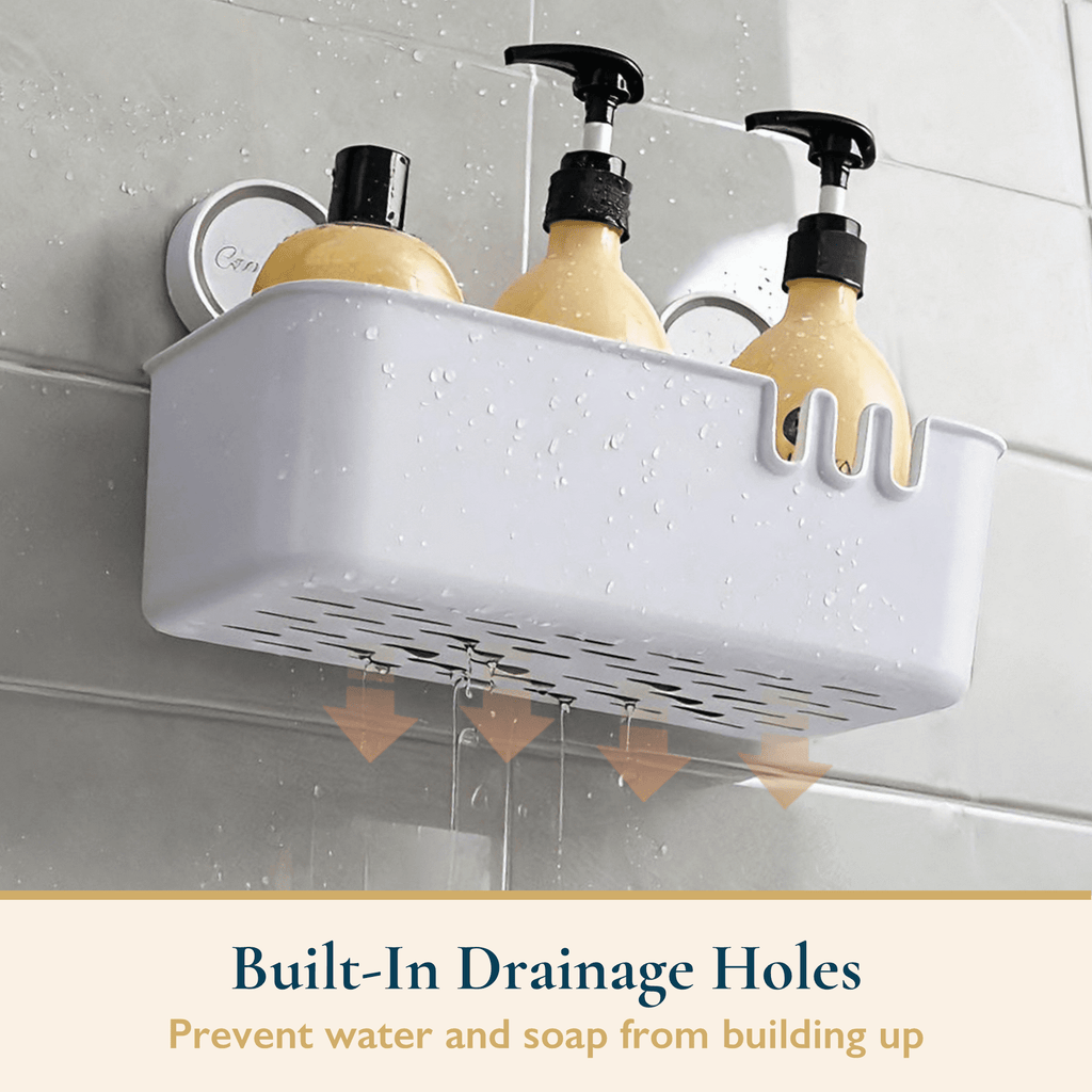 Cup Shower Caddy & Double Soap Holder Set – No-Drill, No-Adhesive, Durable Bathroom Shelf Organizer, Removable Plasti... - Image 5