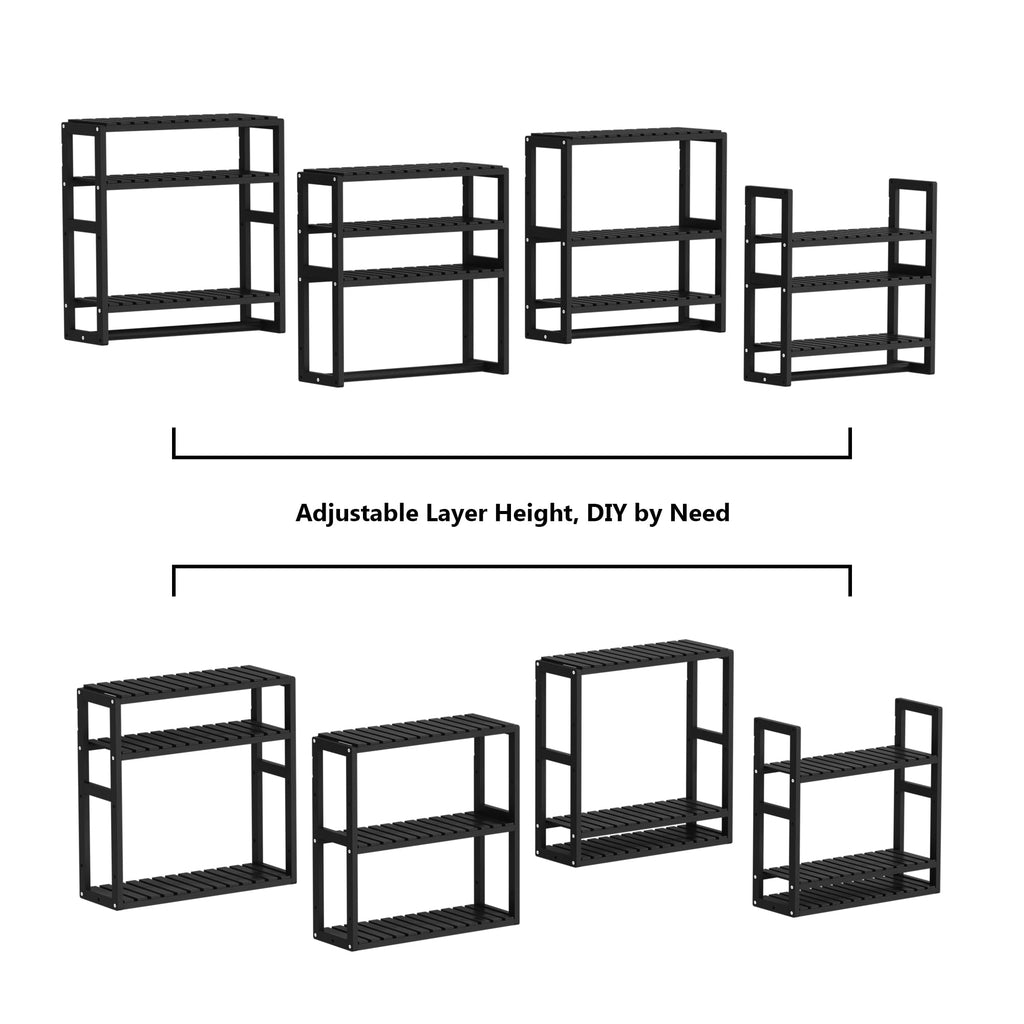 Bamworld Over the Toilet Storage Rack, 3 Tier Bathroom Organizer Shelf Over Toilet, Freestanding Space Saver Toilet Stands Floating Shelves - Image 6