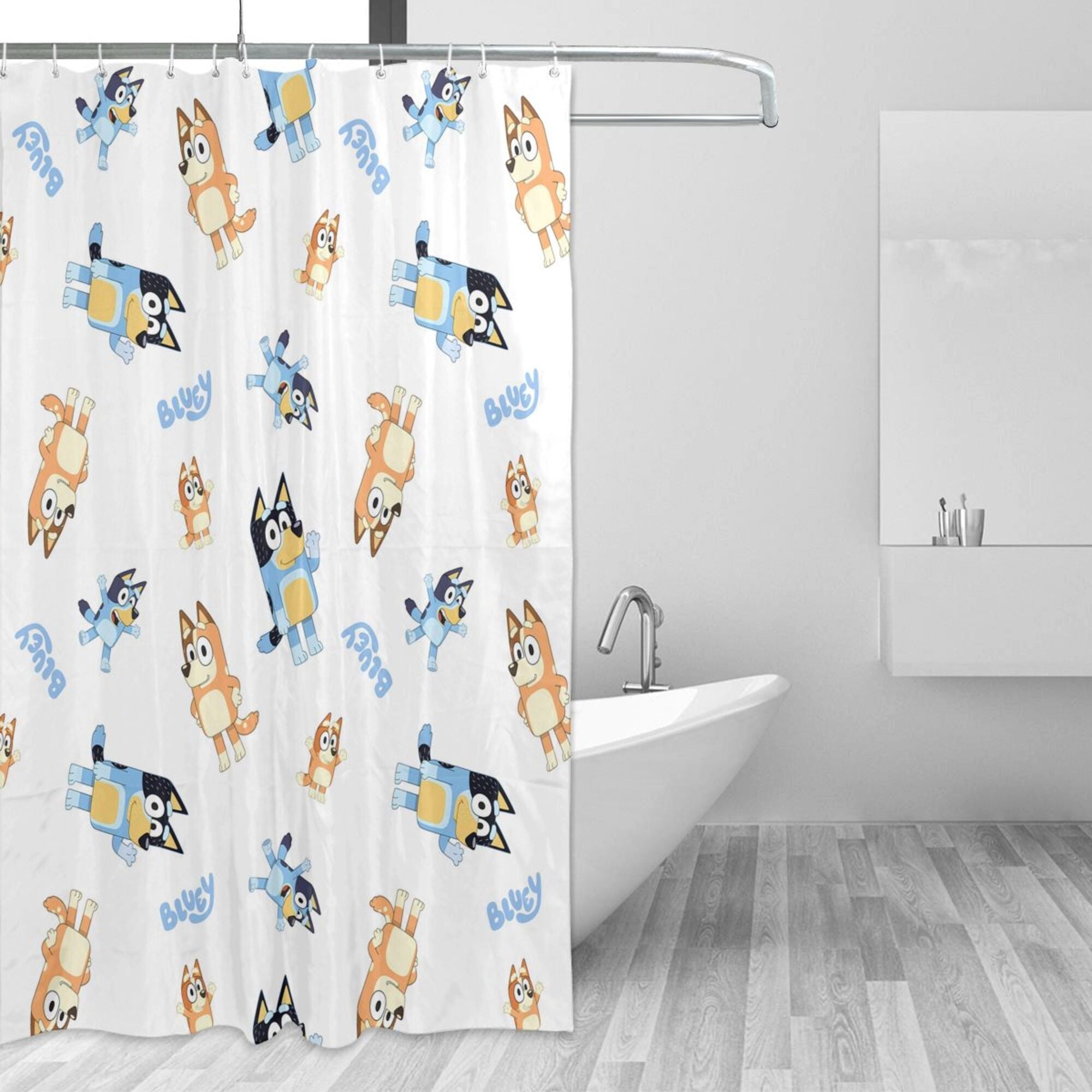 Shower Curtain Sets Waterproof Fabri Bathroom Decor with Hooks - 72 x 72 Inch - Image 6