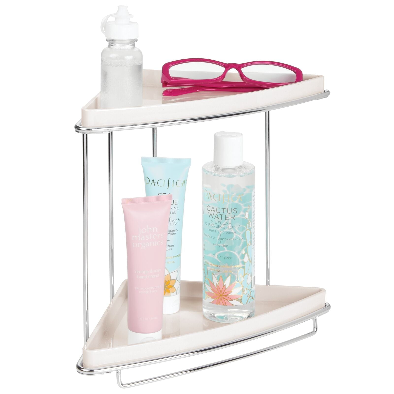 2-Tier Bathroom Freestanding Organizer Shelf - Cream - Image 3