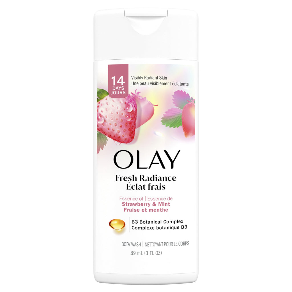 Body Wash, Notes of White Strawberry & Mint, 3 fl oz - Image 3