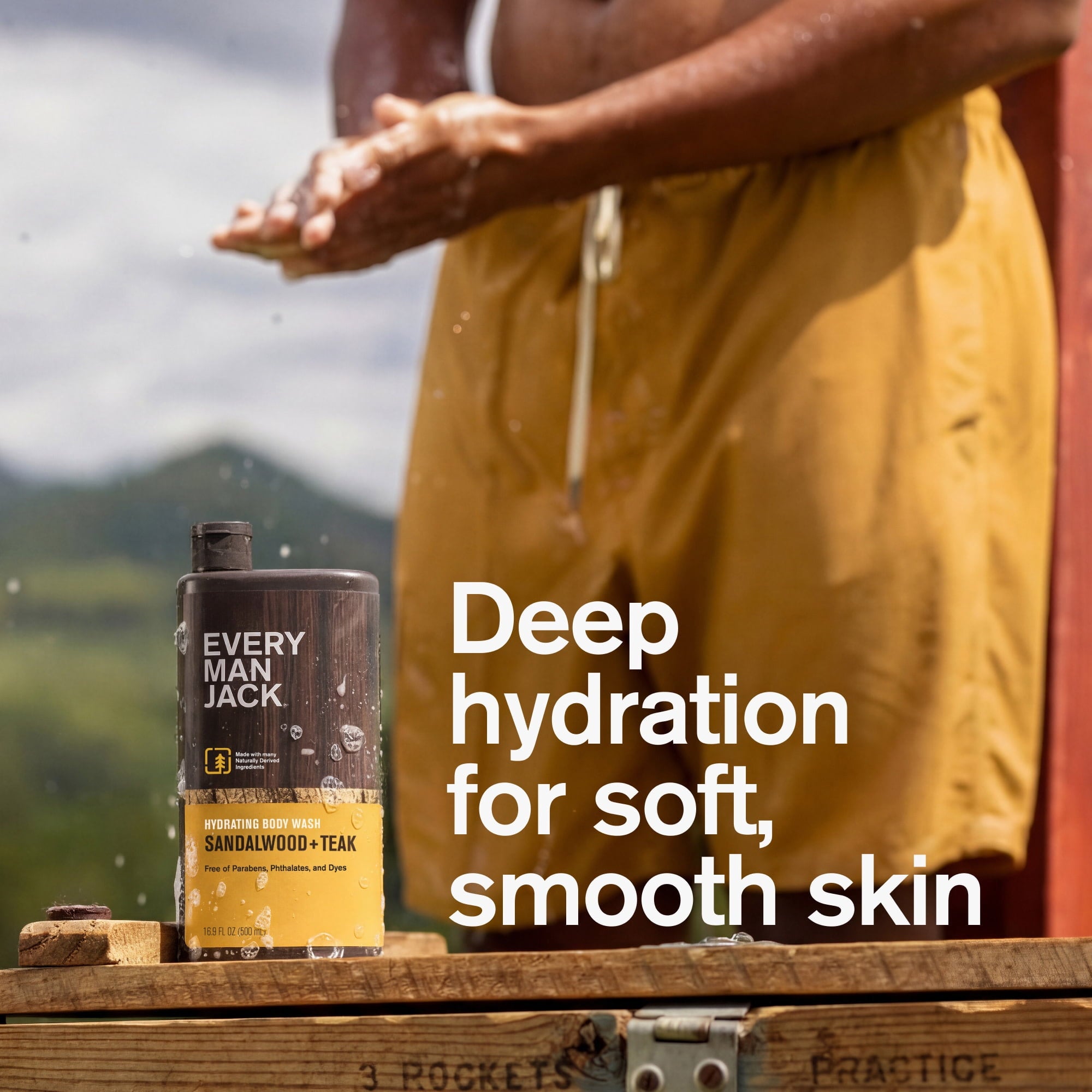 Every Man Jack Sandalwood Teak Hydrating Body Wash for Men, Naturally Derived, 16.9 fl. oz - Image 4