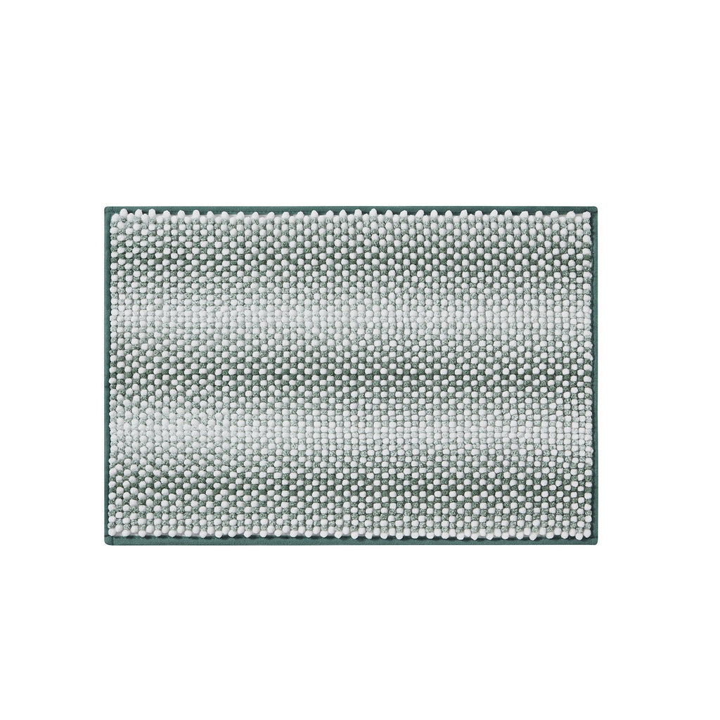 16-Piece Green Textured Solid Shower Curtain Bathroom Set – Green Fabric Curtain with Rug, Hooks, Soap Pump & Tray - Image 5