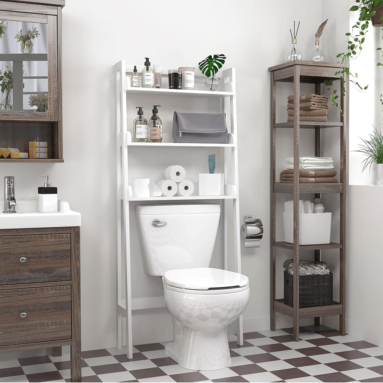 The Toilet Storage Shelf, 3-Tier Toilet Bathroom Organizer, Above Toilet Shelves, Bathroom Spacesaver, White - Image 3