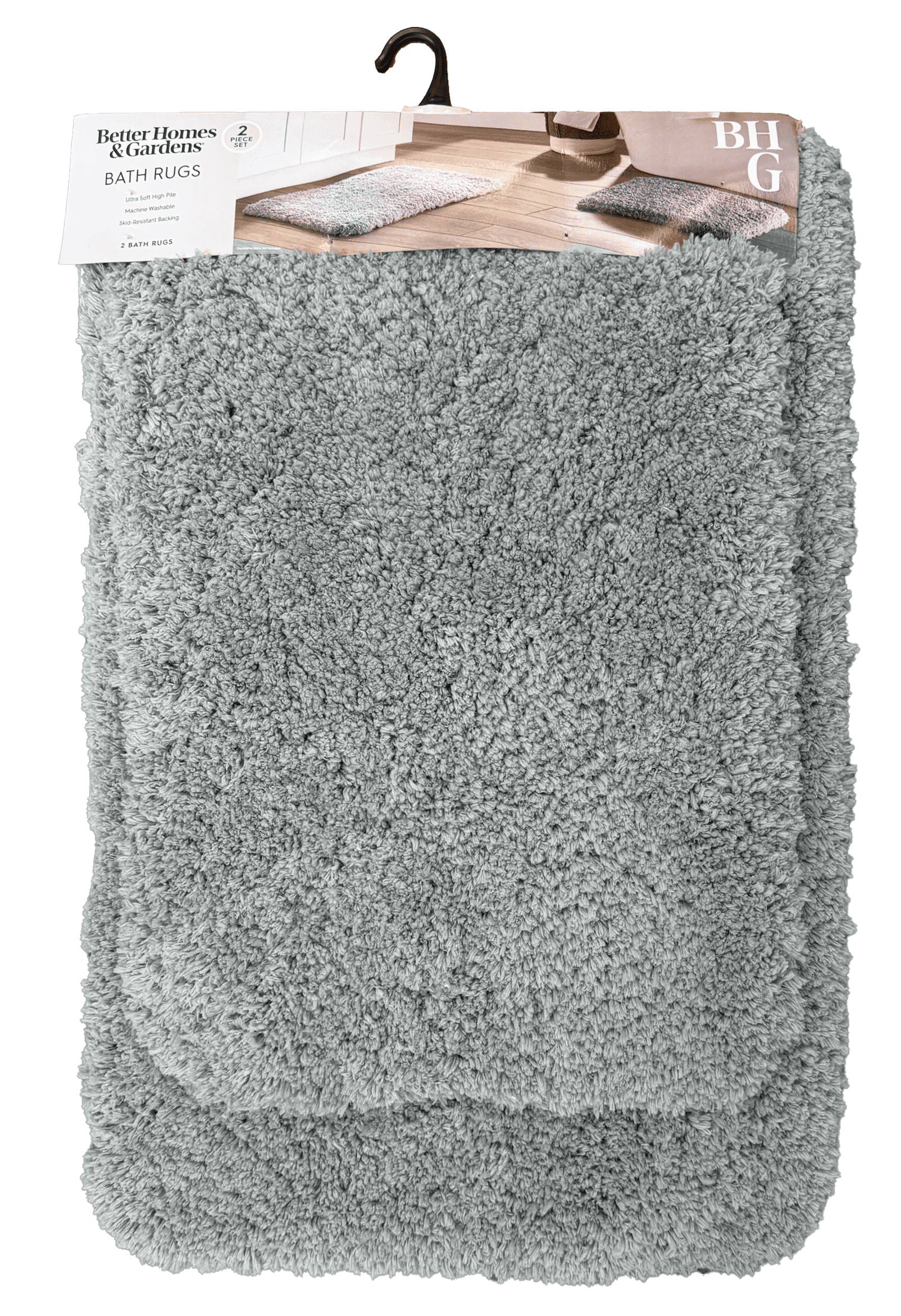 Grey Cloud 2pc Bath Rug Set, 17 x 20 & 20 x 30, Polyester - Image 6