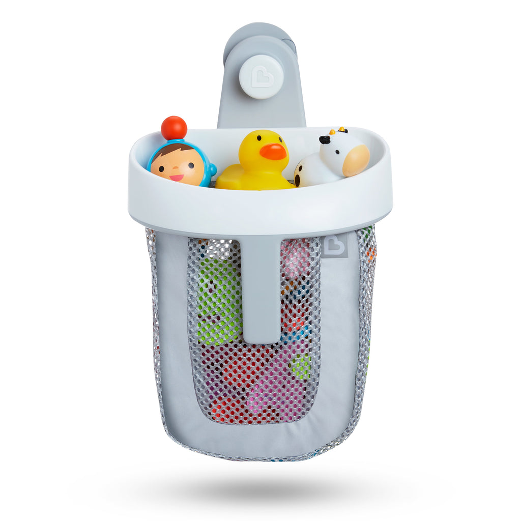Super Hanging Bath Toy and Storage with Quick Drying Mesh, Gray, Unisex - Image 6