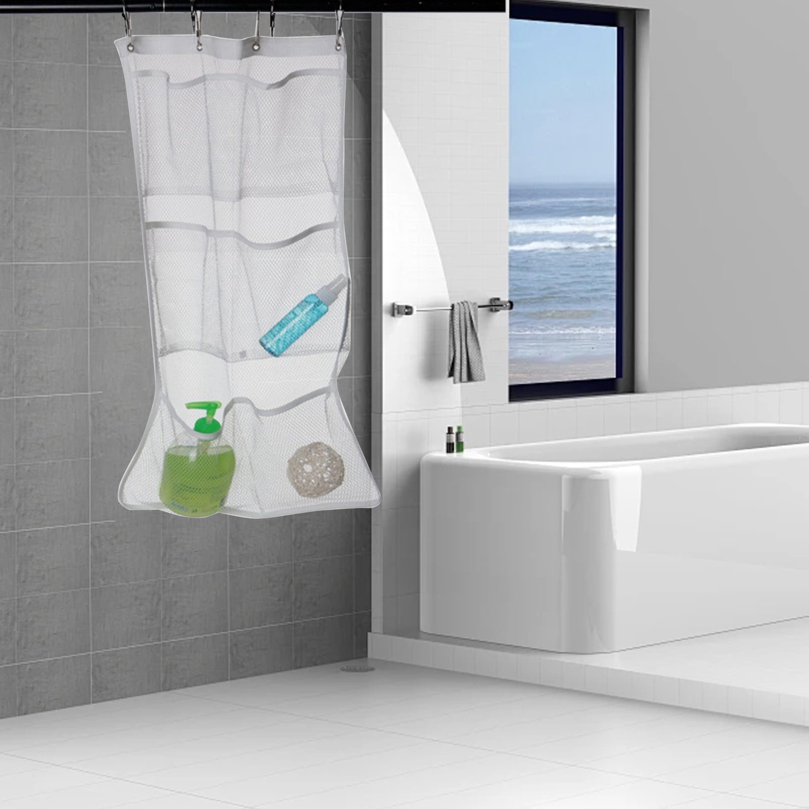 Pockets Hold, Shower Organizer, Shower Caddy or Bathroom Organizer with Quick Drying , 6 Pockets to Hold Shampoo, Soa... - Image 4