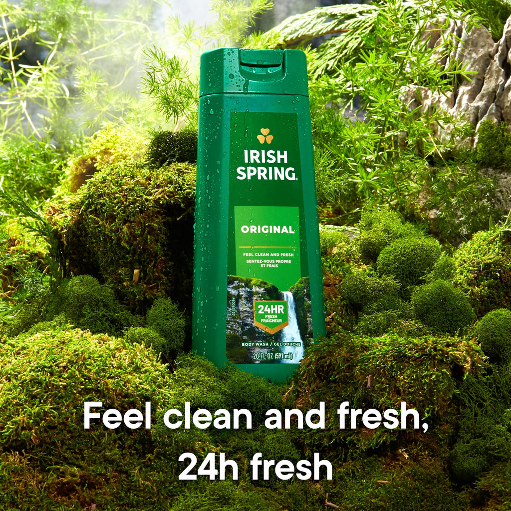 Irish Spring Original Moisturizing Body Wash for Men, 24-Hour Fresh, Face and Body Wash, Men’s Body Wash, Biodegradable Ingredients, Paraben - Image 2