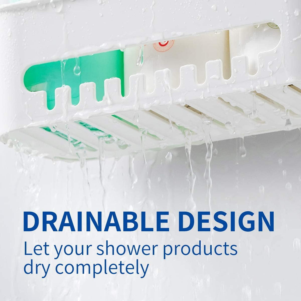 Suction Cup No Drilling Shelf Removable Wall Mounted Organizer Perfect Bathroom Storage Waterproof Rustproof Basket f... - Image 3