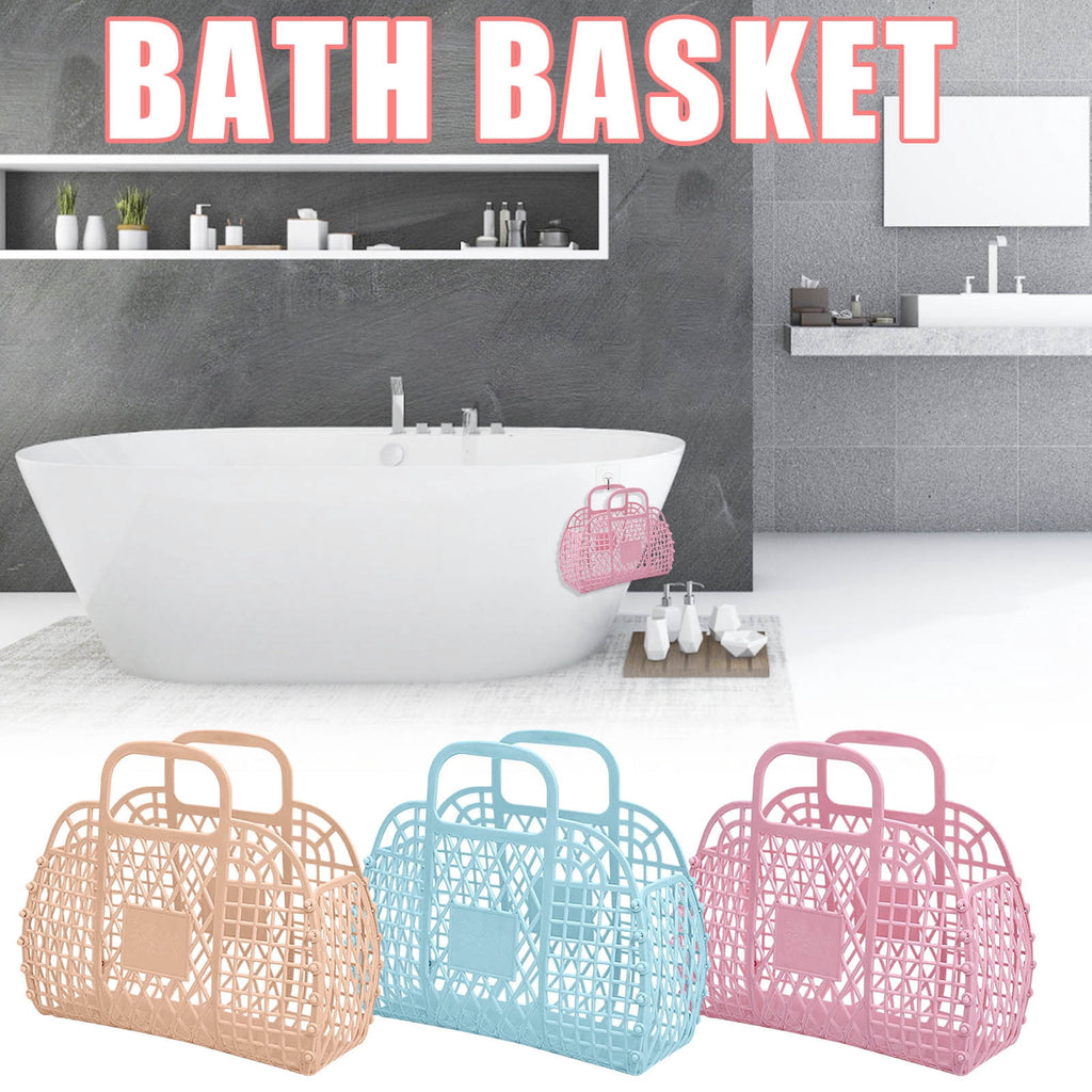 Deagia Shower Caddy on Clearance Bathroom Hollowed Out Wash Storage Basket Bath Basket Plastic Bath Basket Foldable Mesh Hand Basket Bath Ba - Image 6