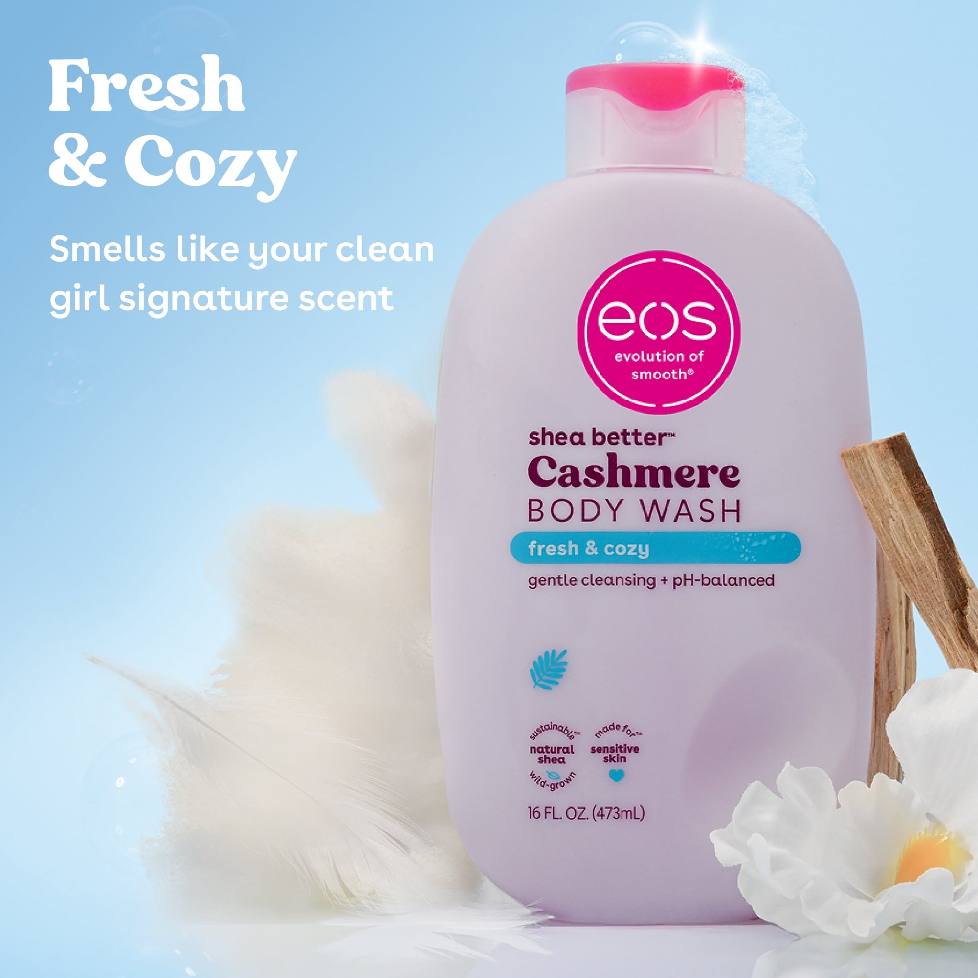 Cashmere Body Wash - Fresh & Cozy, Creamy Gel Formula, 16 fl oz. - Image 2