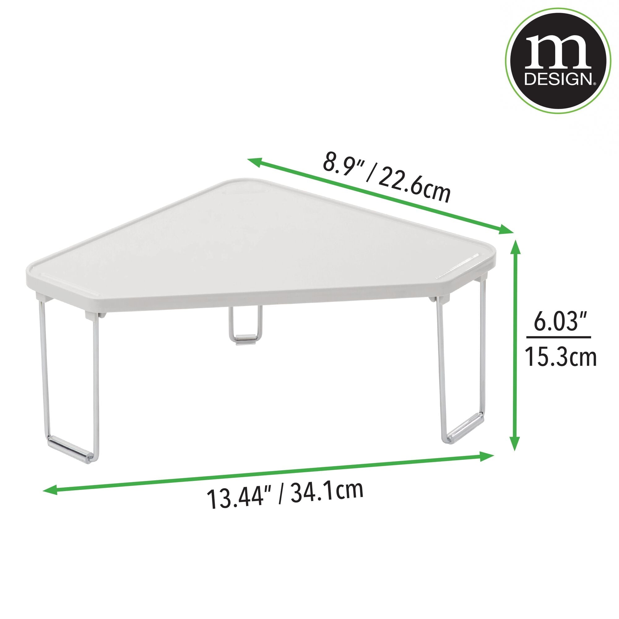 Stackable Rack, Bathroom, 2 Pack, Stone Gray - Image 3
