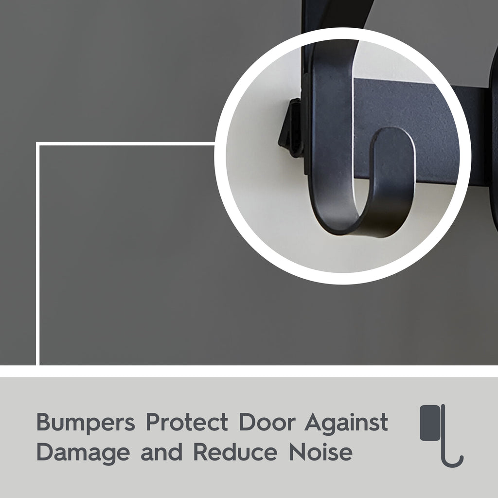 SnugFit over-the-Door Hook Rack with 6 Double Hooks, Matte Black - Image 5