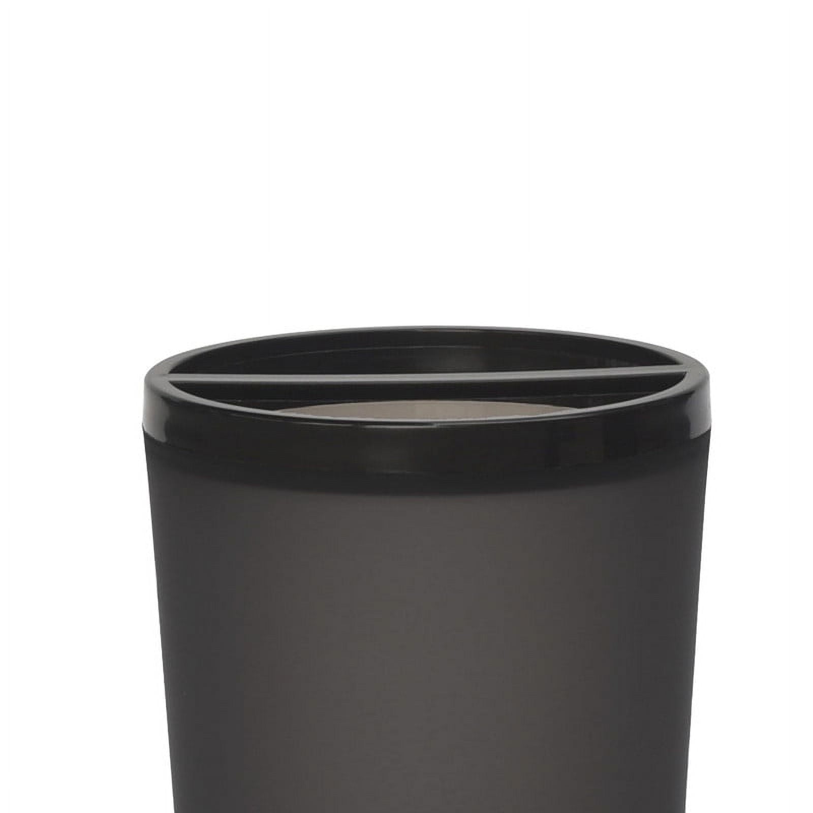 Mainstays Frosted Black Plastic Toothbrush Holder - Image 3