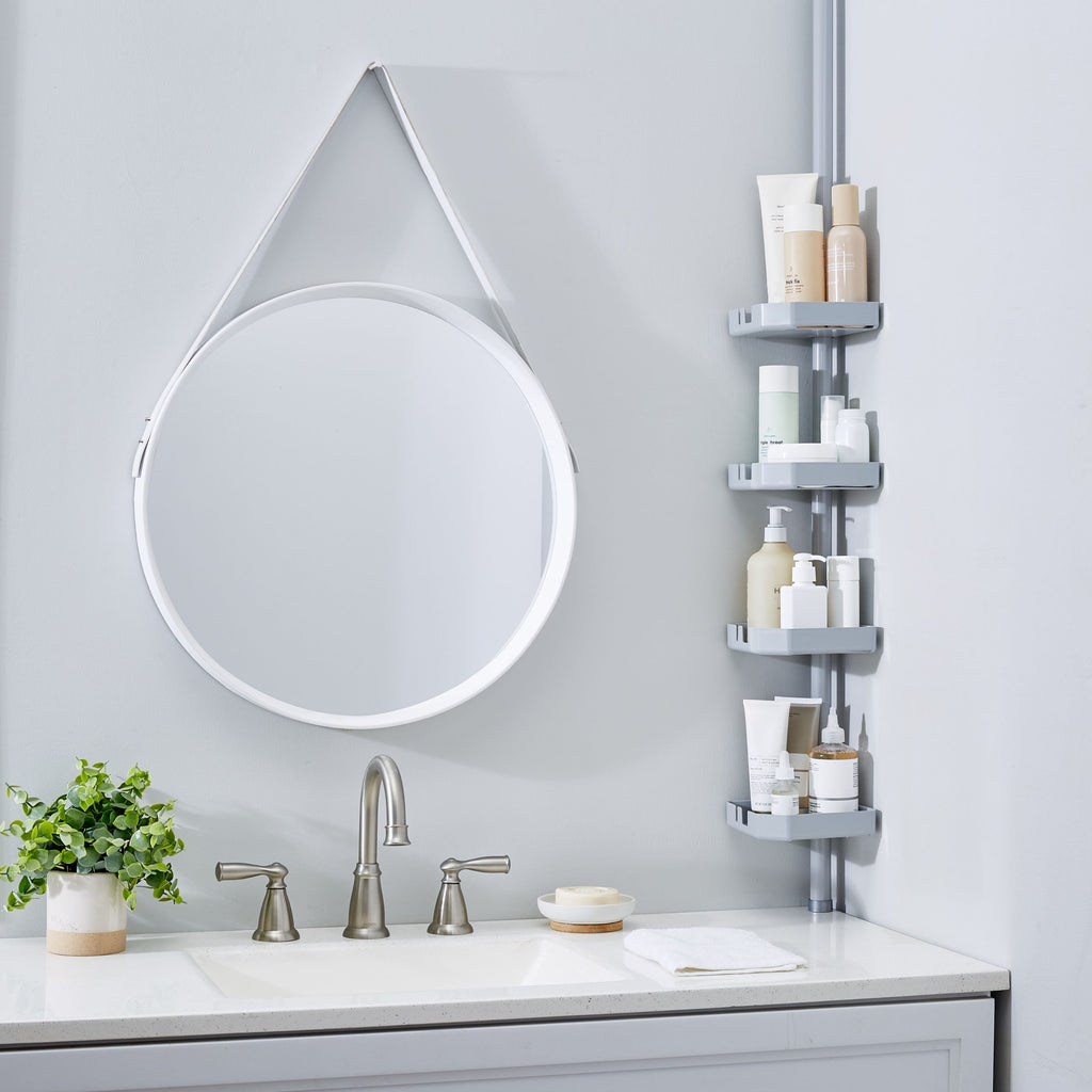 Bath Bliss 4 Tier Corner Shower Organizer Caddy in Grey - Image 3