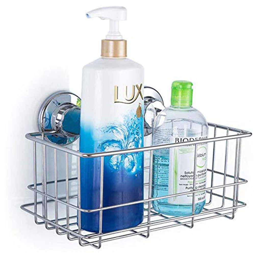 Bath Wall Shelf Organizer , Deep Bathroom Basket Suction Cup Large Kitchen Storage Basket for Gel Holder Bathroom Sto... - Image 4