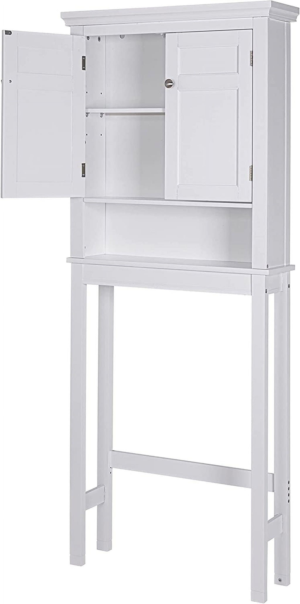 Cabinet with Adjustable Shelf, Space-Saving Bathroom Organizer, White - Image 5