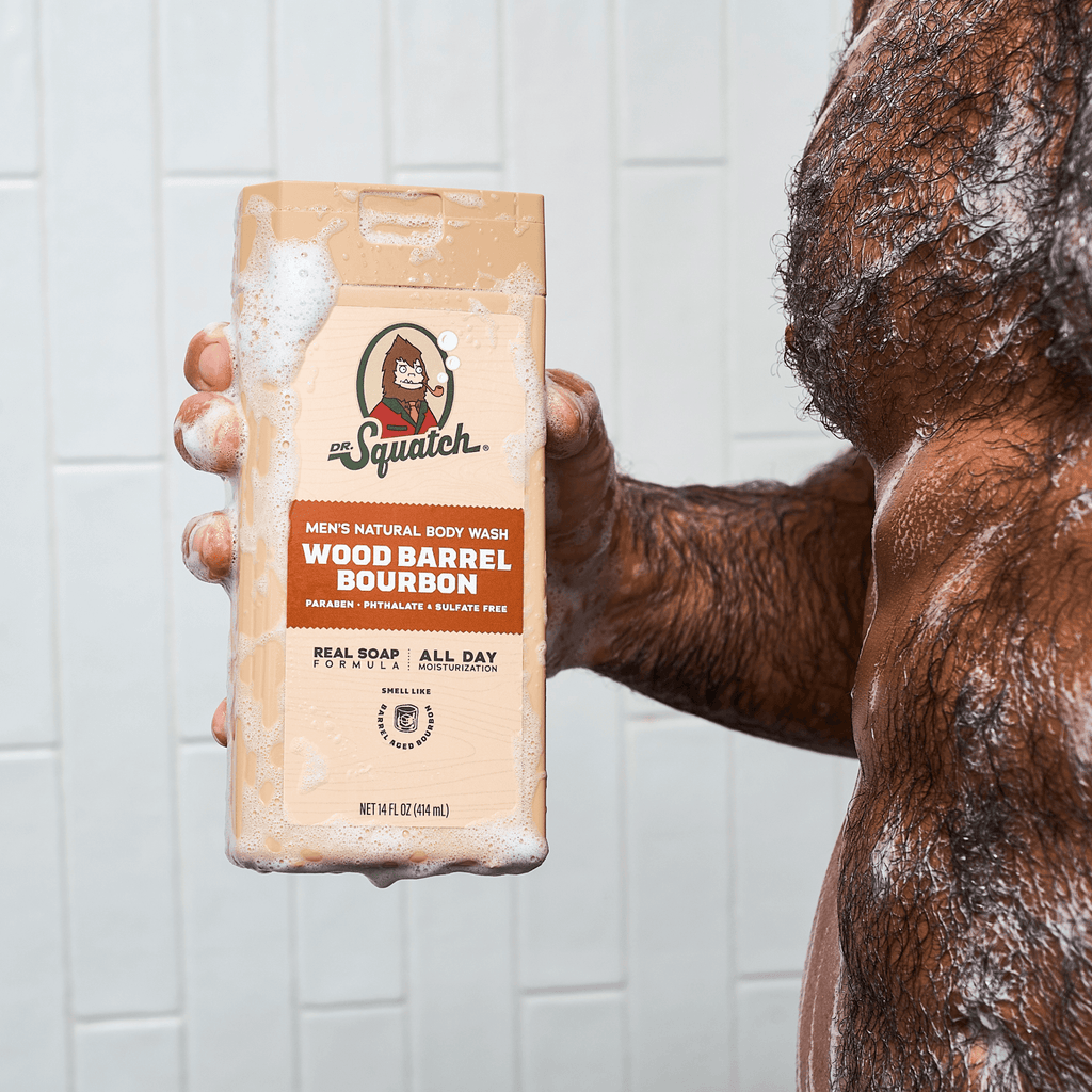 Dr. Squatch Wood Barrel Bourbon Natural Body Wash for Men, 14 fl oz - Image 5