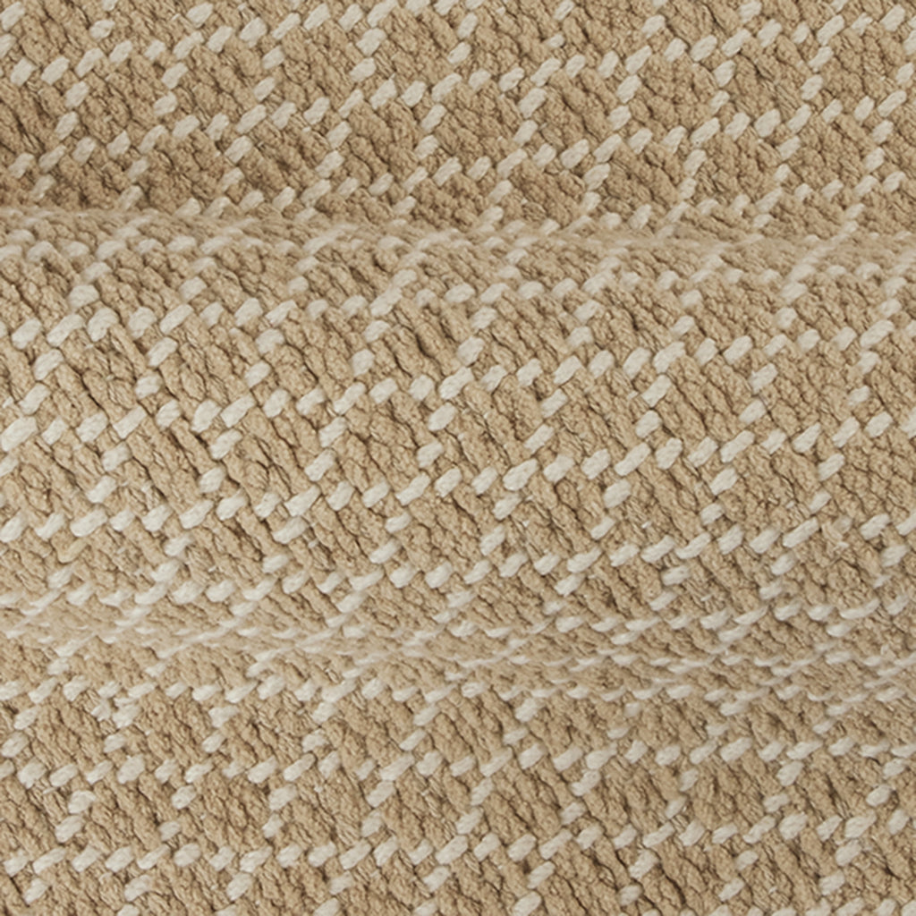 Cotton Diamond Bath Rug Set, Beige, 2 Piece, 17" x 24" & 20" x 30" - Image 5