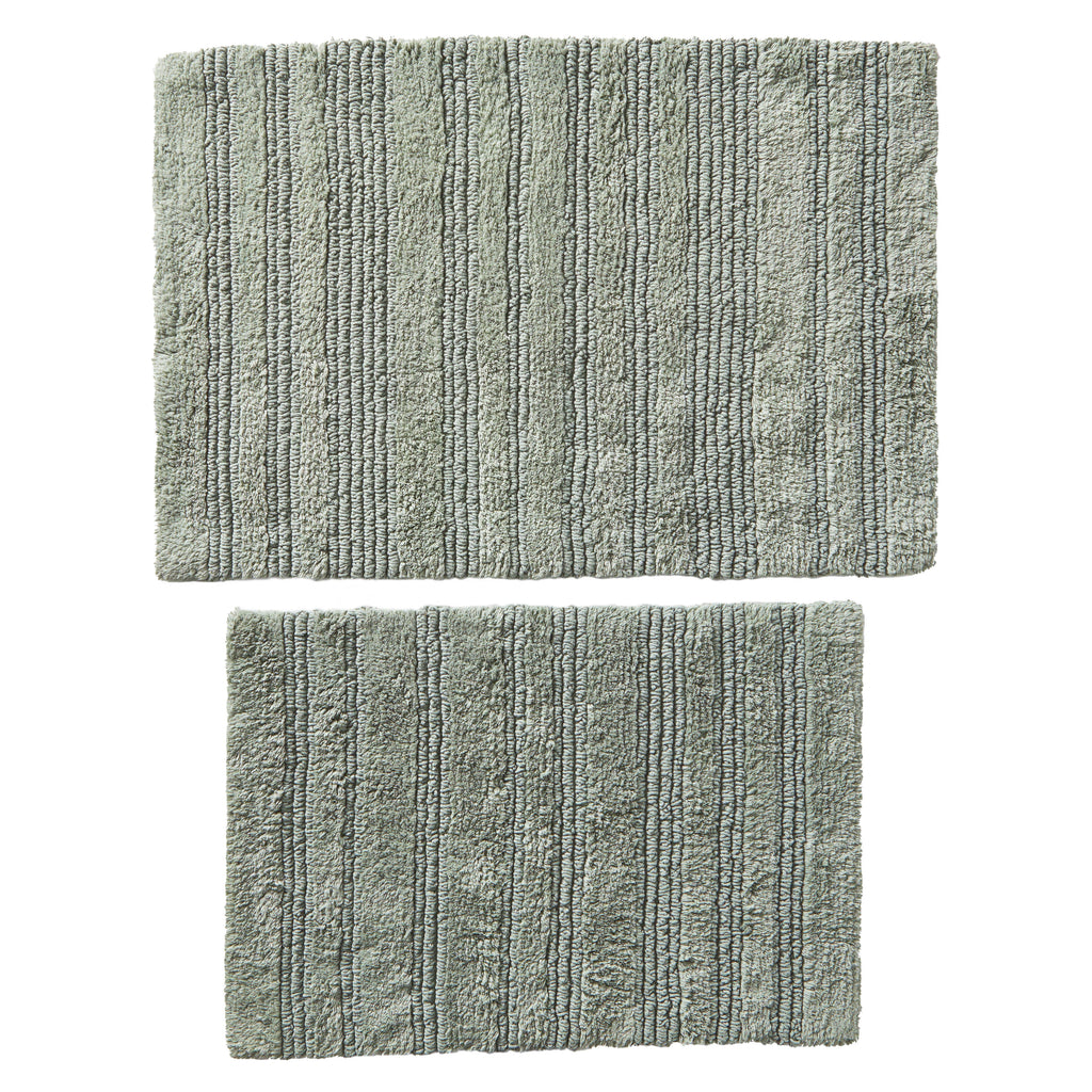 Better Homes & Gardens Cotton Reversible Bath Rug Set, 17" x 24" & 20" x 30", Green - Image 2