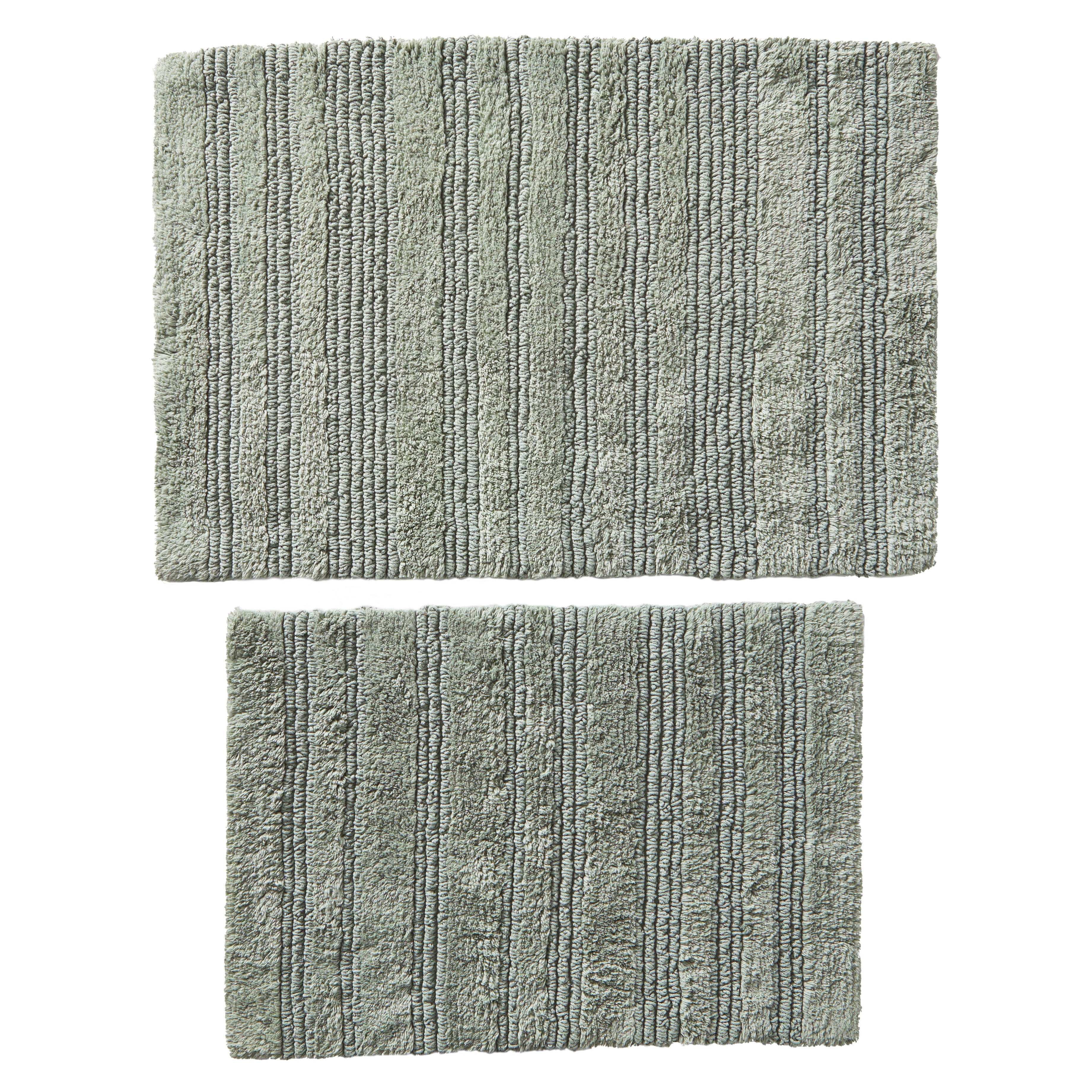 Better Homes & Gardens Cotton Reversible Bath Rug Set, 17" x 24" & 20" x 30", Green - Image 2
