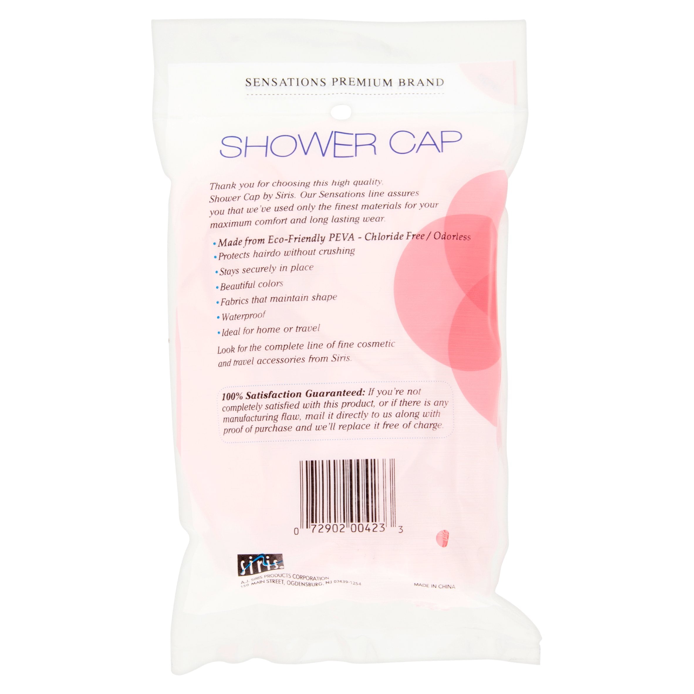 Siris Sensations Premium Brand Large Terry-Lined Shower Cap W423 - Image 4