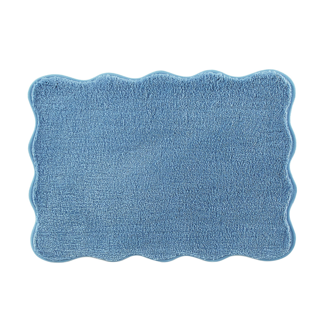 Mainstays 15-Piece Blue Coastal Bathroom Set  Beach-Inspired Shower Curtain, Bath Rugs & Hooks, Washable Ocean Decor - Image 5