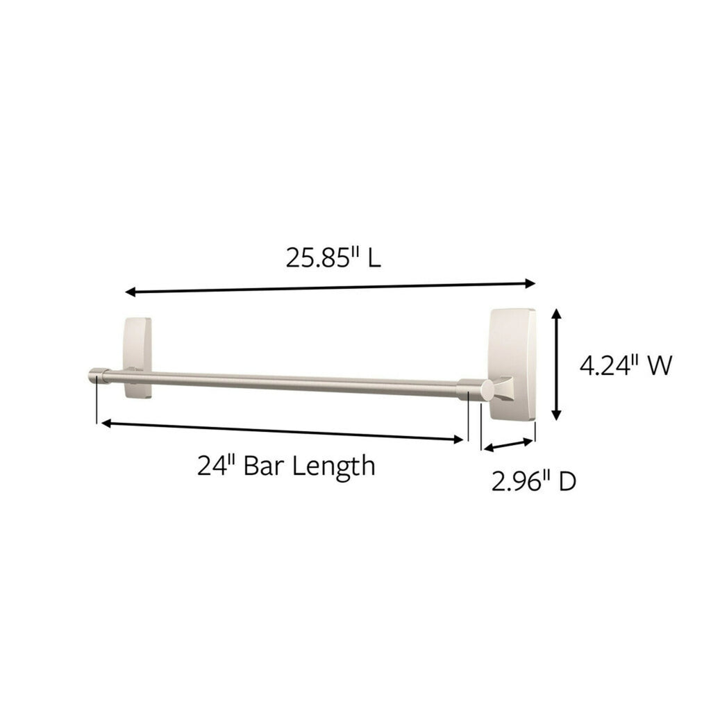 Nickel Towel Bar, Holds 10 lbs, 4 Large Strips - Image 2
