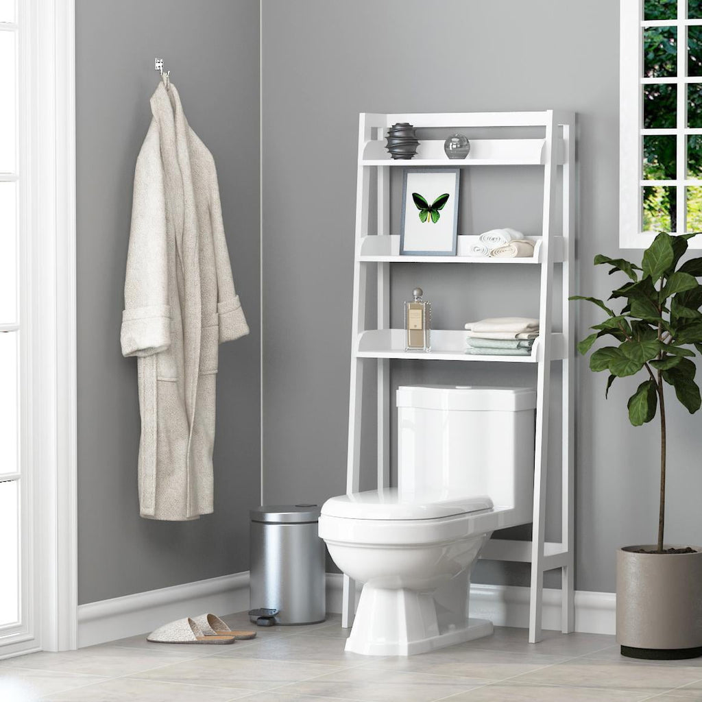 The Toilet Storage Shelf, 3-Tier Toilet Bathroom Organizer, Above Toilet Shelves, Bathroom Spacesaver, White - Image 5