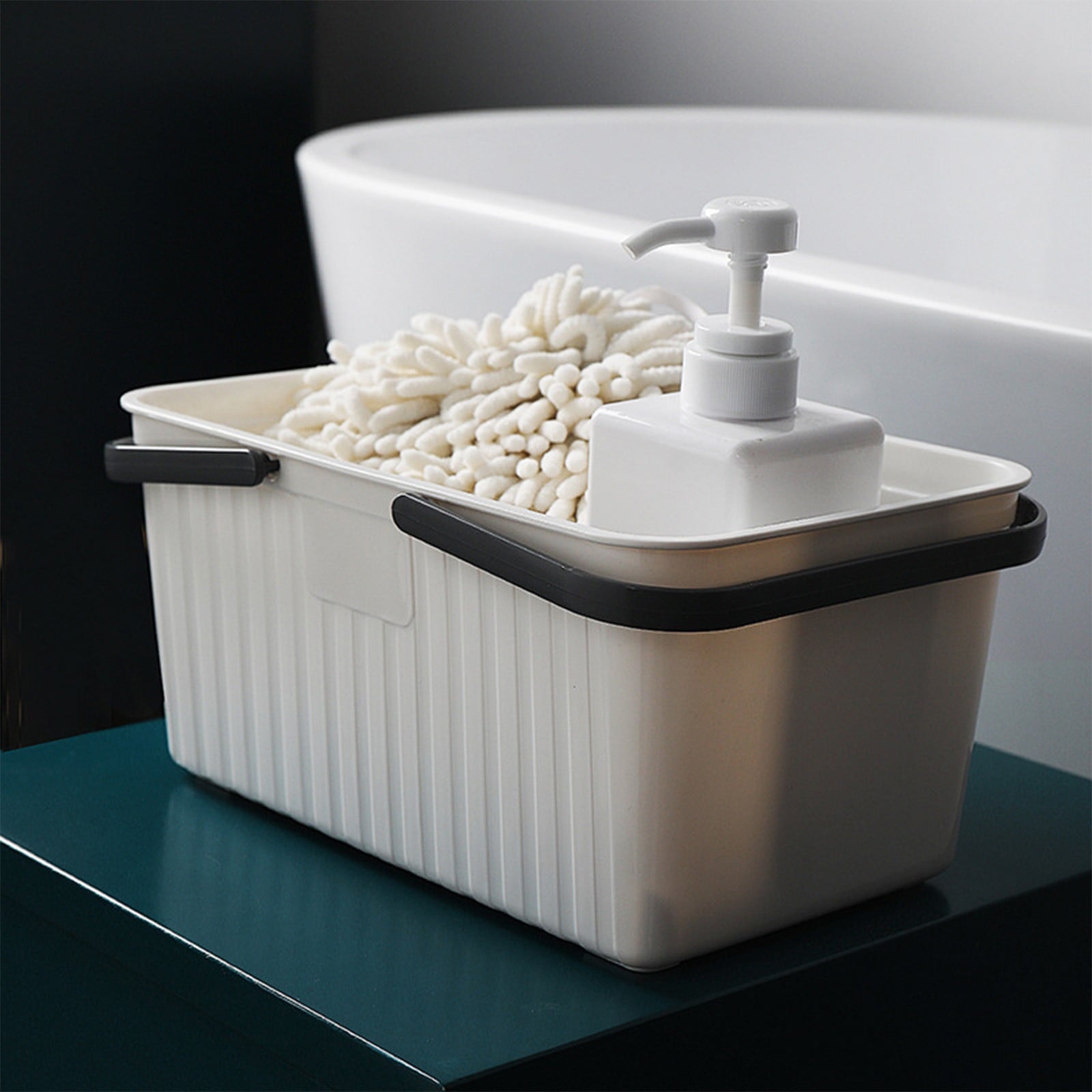 with Handle Portable Toiletry room Plastic Toiletry Storage Draining Shower Caddy Bins for room, Kitchen, Dorm Room, ... - Image 4