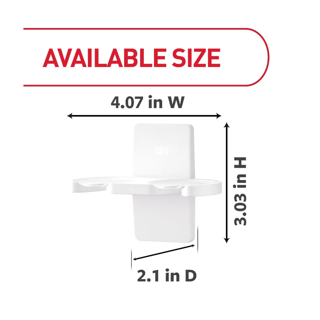 Holder, White, Plastic, 1 Holder, 2 Medium Strips, Hold 2 lbs - Image 2