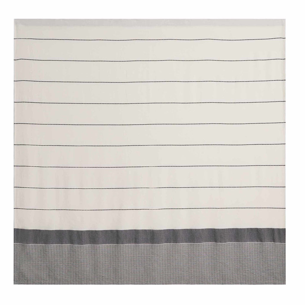 Better Homes & Gardens Maison Stripe Shower Curtain – Vanilla Dream & Rich Black – 72" x 72" Eco-Friendly Cotton & Polyester Blend - Image 2