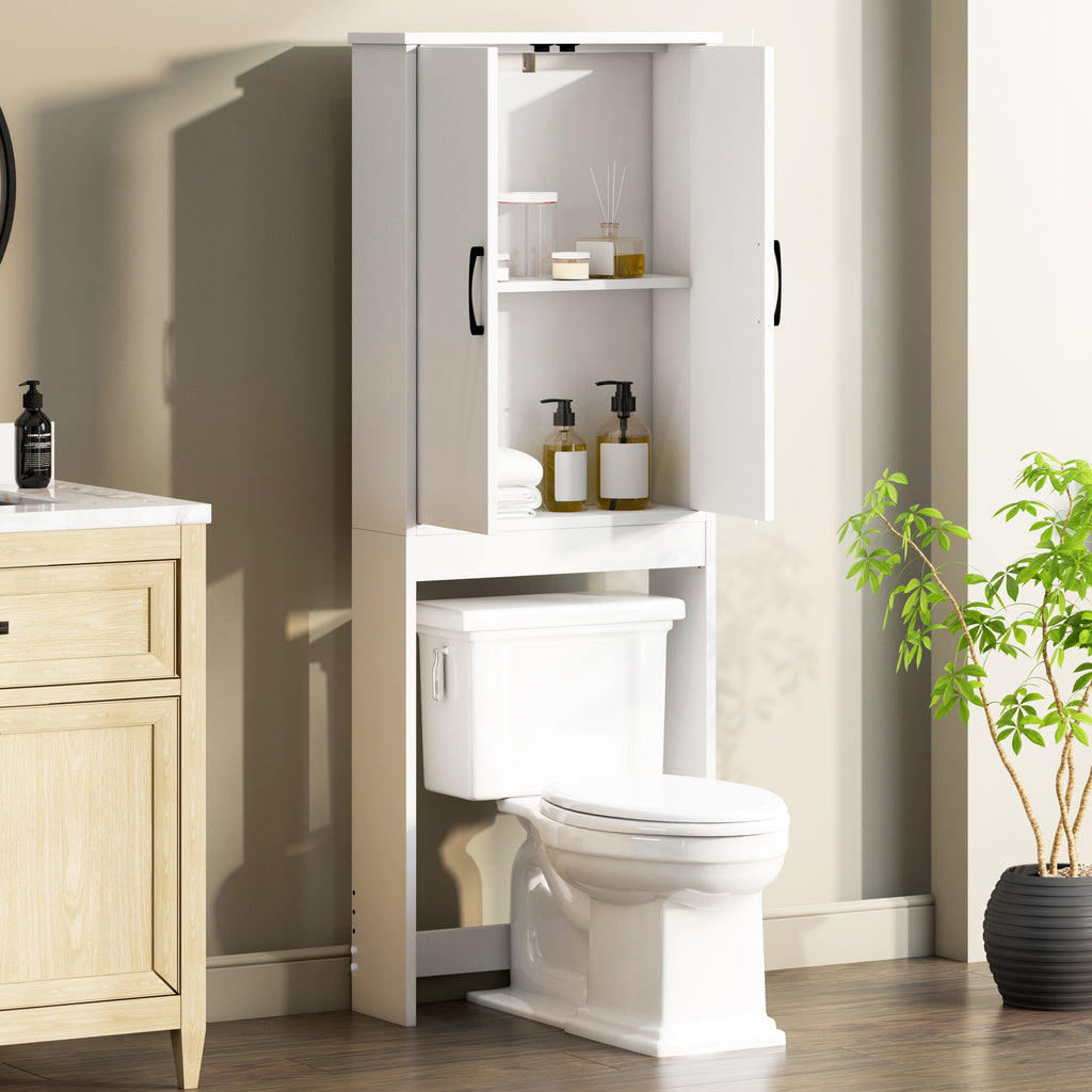 Bathroom Storage Cabinet, White - Image 3