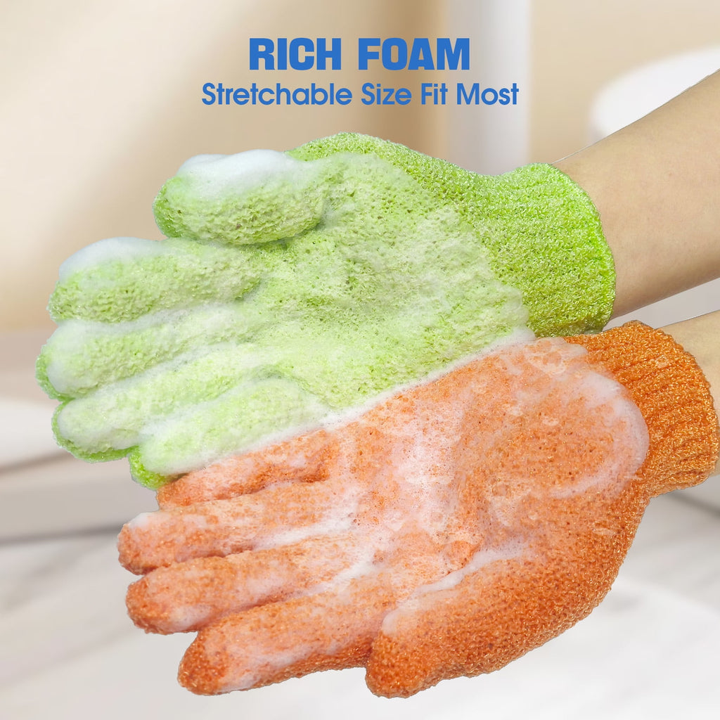 6 Exfoliating Bath Gloves for Shower, Spa, Massage and Body Scrubs Men and Women - Image 5