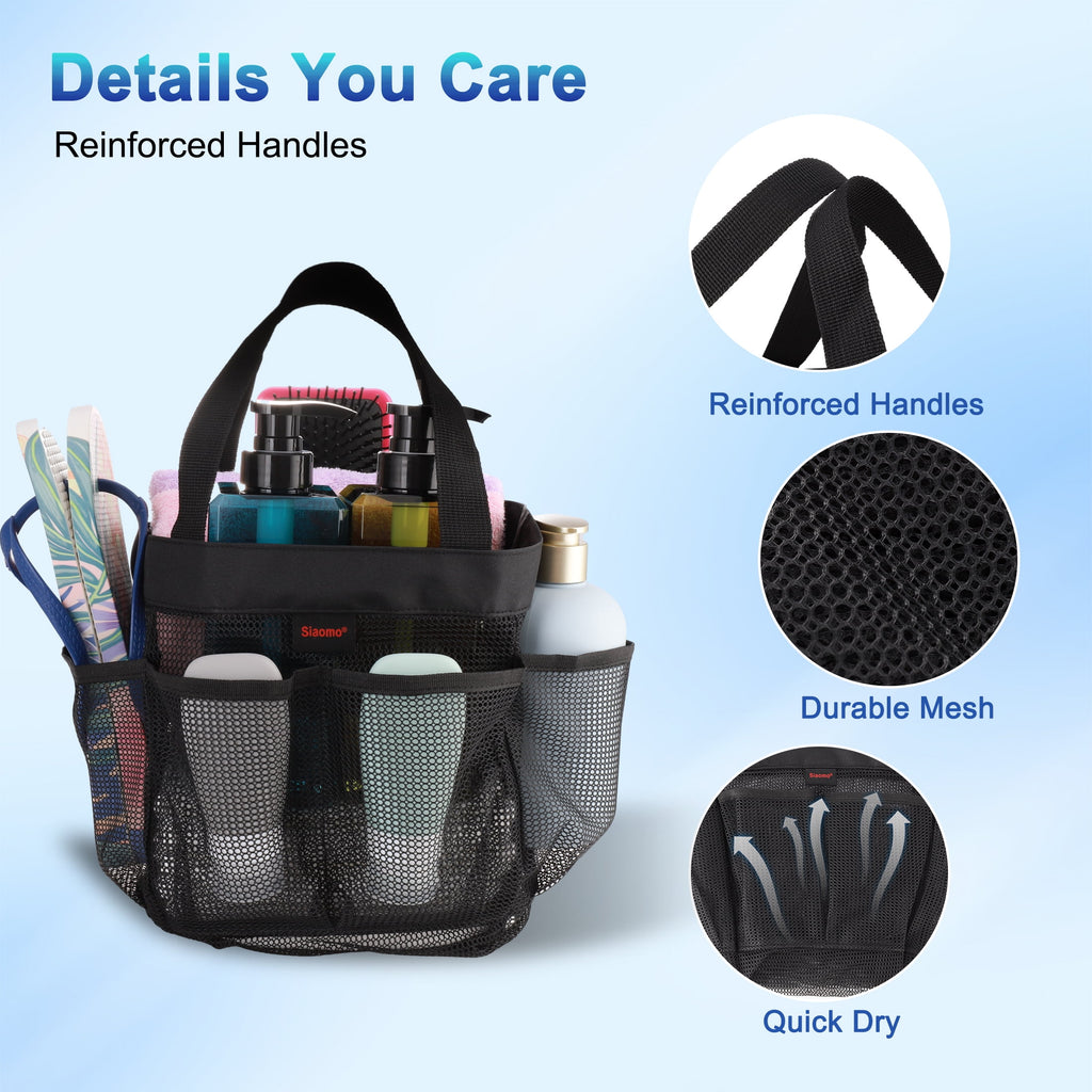 Shower Caddy Portable Tote Bag for College Dorm Essentials, Bathroom, Gym, Camp, Travel, Hanging Caddy Basket, Quick ... - Image 3