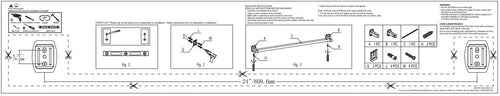 Mainstays 24" Square Style Wall Mount Steel Towel Bar, Chrome Finish, Horizontal Orientation - Image 2