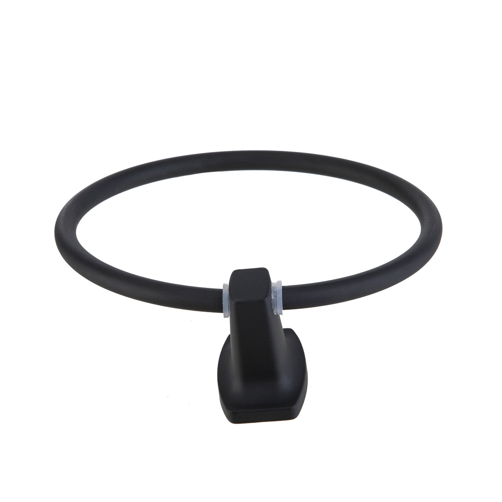Black Steel Wall Mount Towel Ring - Image 6