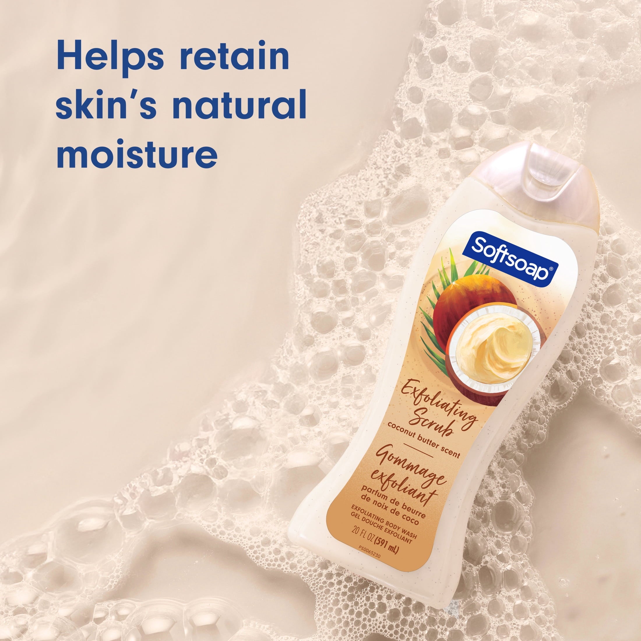 Softsoap Exfoliating Scrub Body Wash, pH Balanced Moisturizing Body Wash, Coconut Butter, 20 fl oz - Image 5